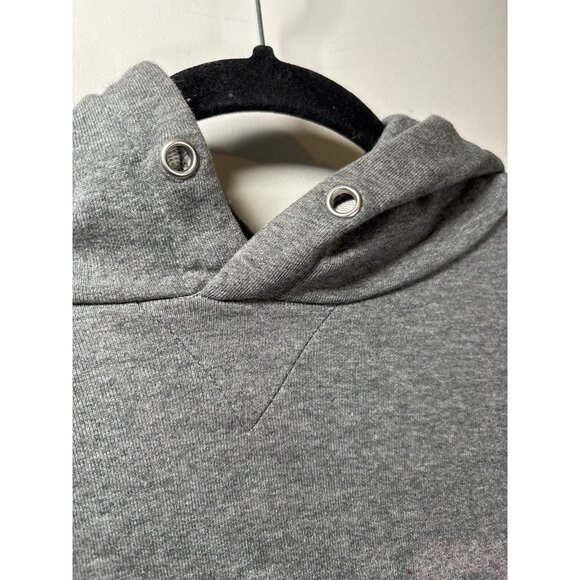 FENDI Logo Letter Gray Hoodie Sweatshirt Size Small - Picture 5 of 8